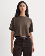 The Premium Weight Cropped Tee | Coffee Bean