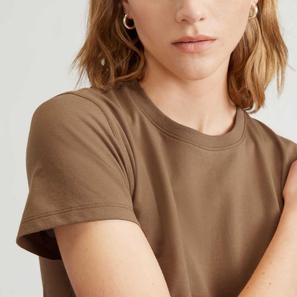 The Box-Cut Tee in Essential Cotton | Toasted Coconut | No Pocket