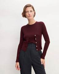 The Cardigan in Ultrasoft Merino | Burgundy