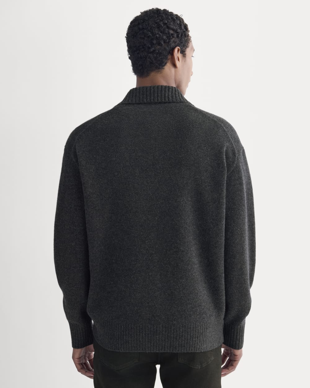 Luxe Merino Quarter-Zip Pullover | Heathered Black