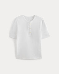 The Henley in Cotton Linen | White