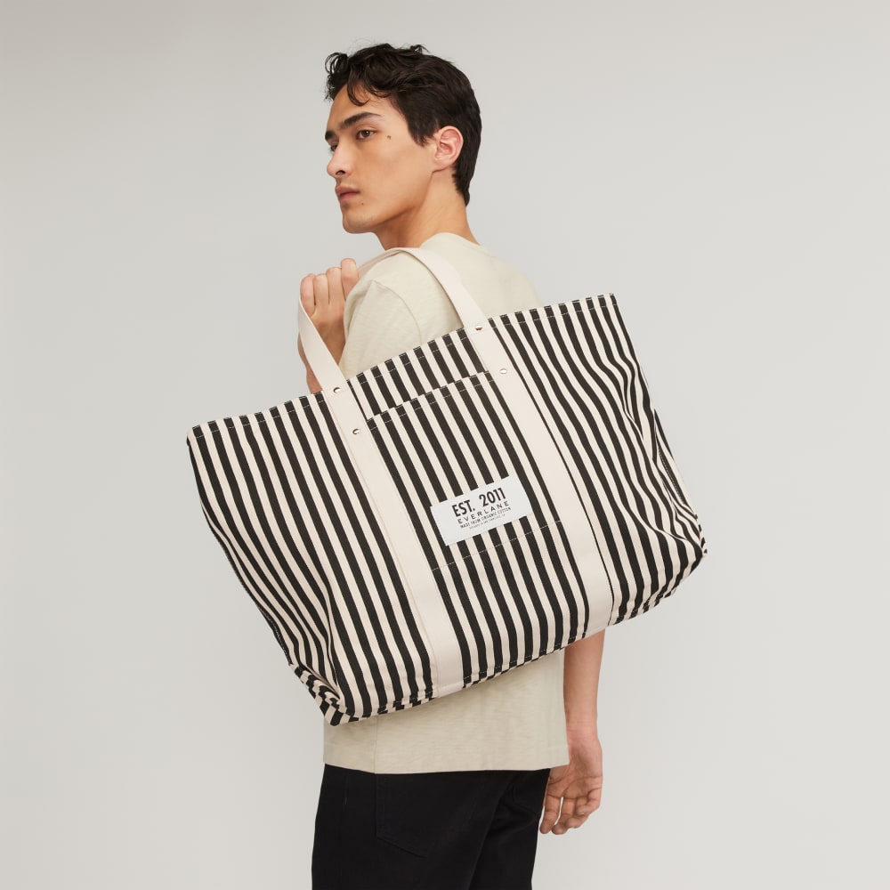 The Organic Canvas Weekender | Black / Bone