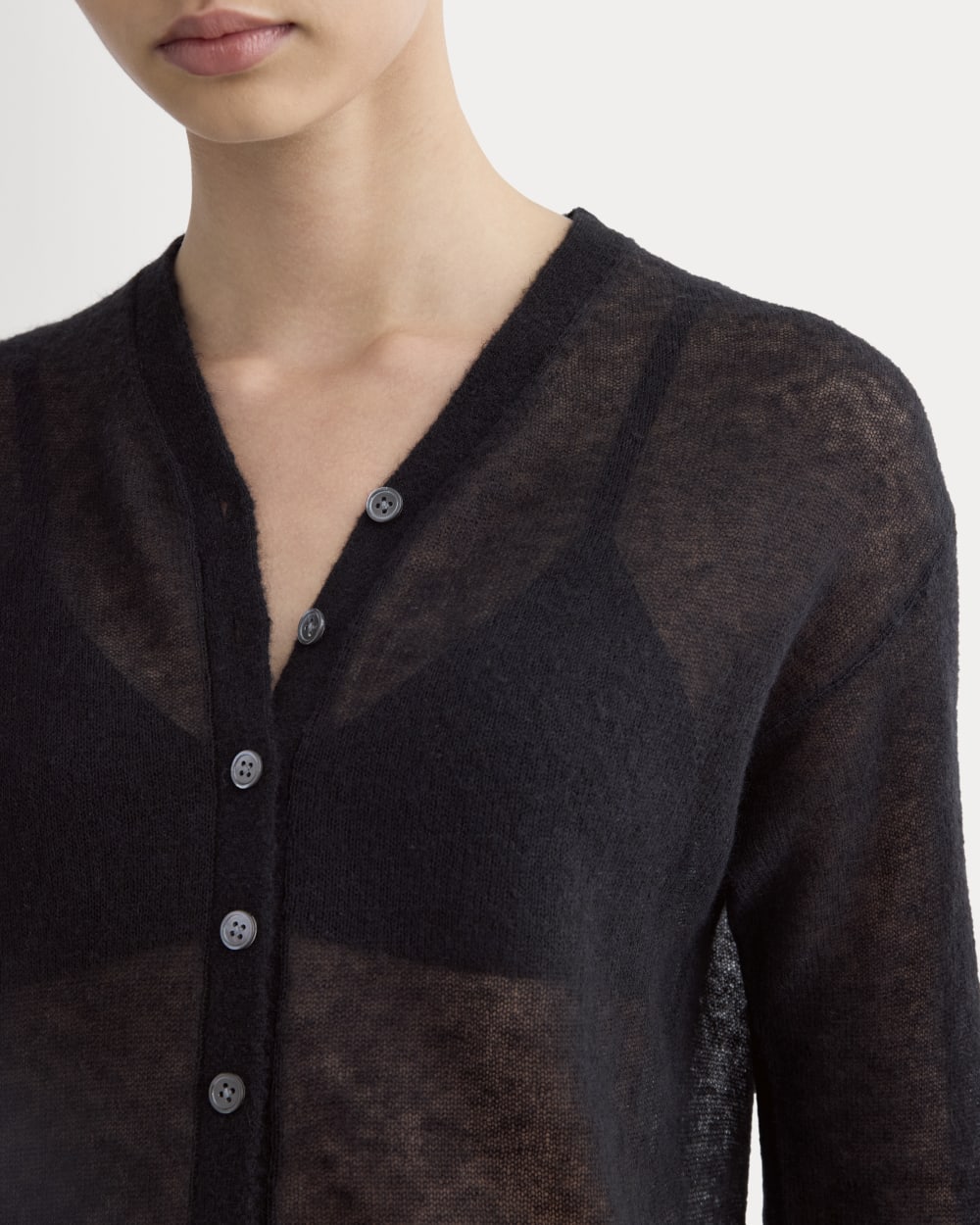 The Air Alpaca ™ High V Cardigan | Black