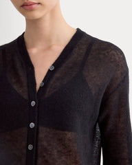 The Air Alpaca ™ High V Cardigan | Black