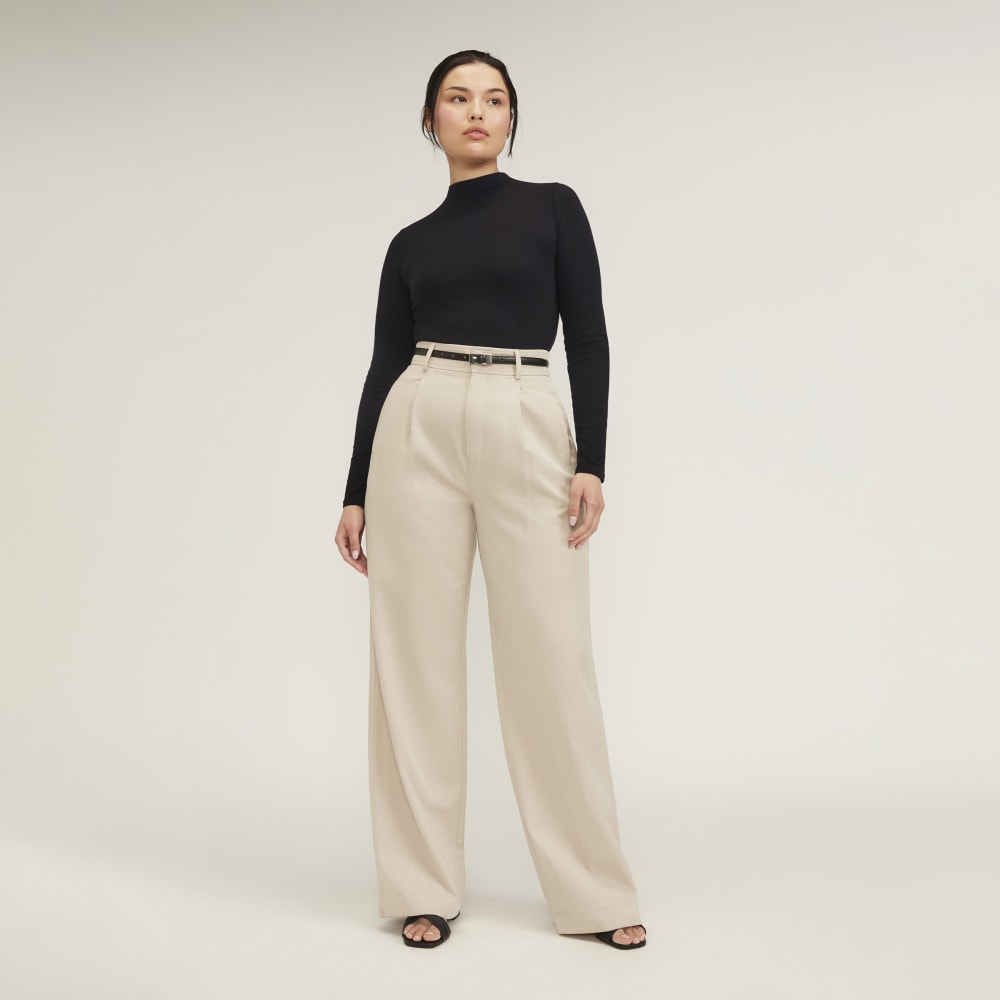 The Supima® Form Funnel Neck Tee | Black