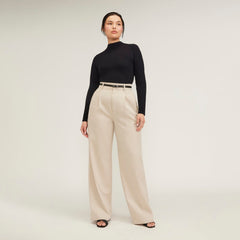 The Supima® Form Funnel Neck Tee | Black