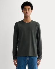 The Essential Organic Long-Sleeve Tee | Washed Black