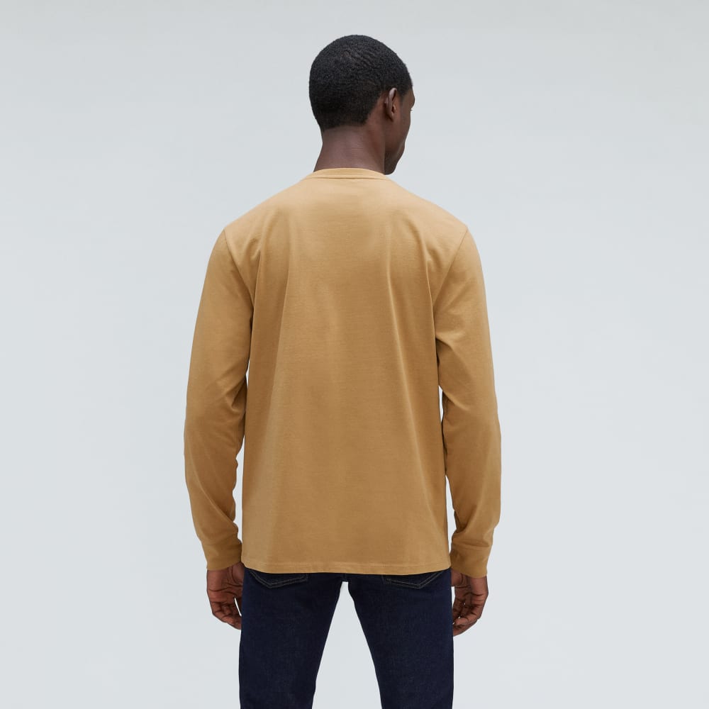 The Organic Cotton Long-Sleeve Pocket Tee | Dark Brown