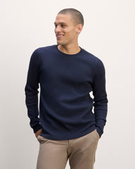 The Waffle Long-Sleeve Crew | Navy