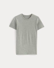 The Slim Crew in Essential Cotton | Heathered Grey