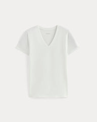 The Slim V-Neck Tee in Essential Cotton | White