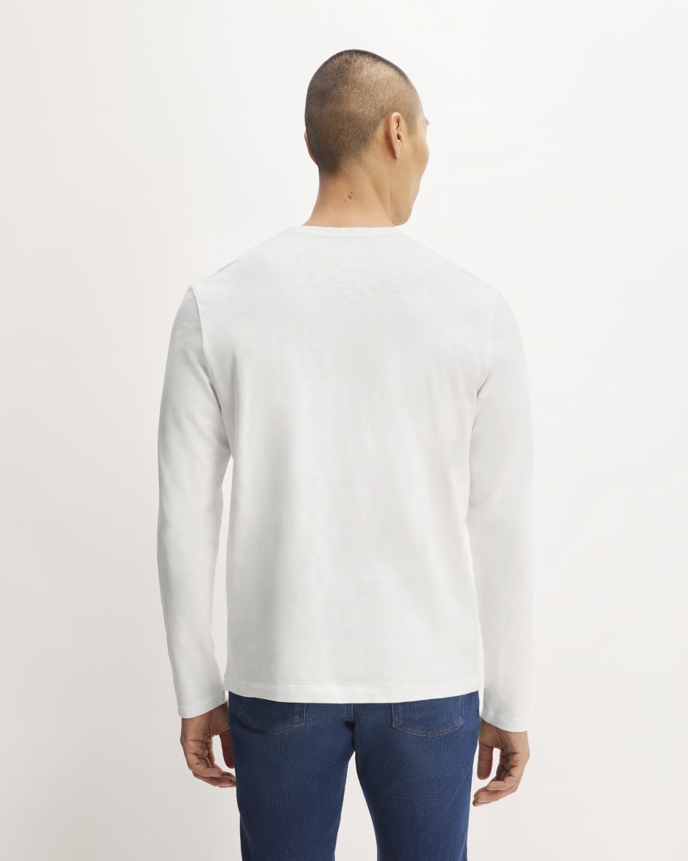 The Slub Long-Sleeve Henley | White