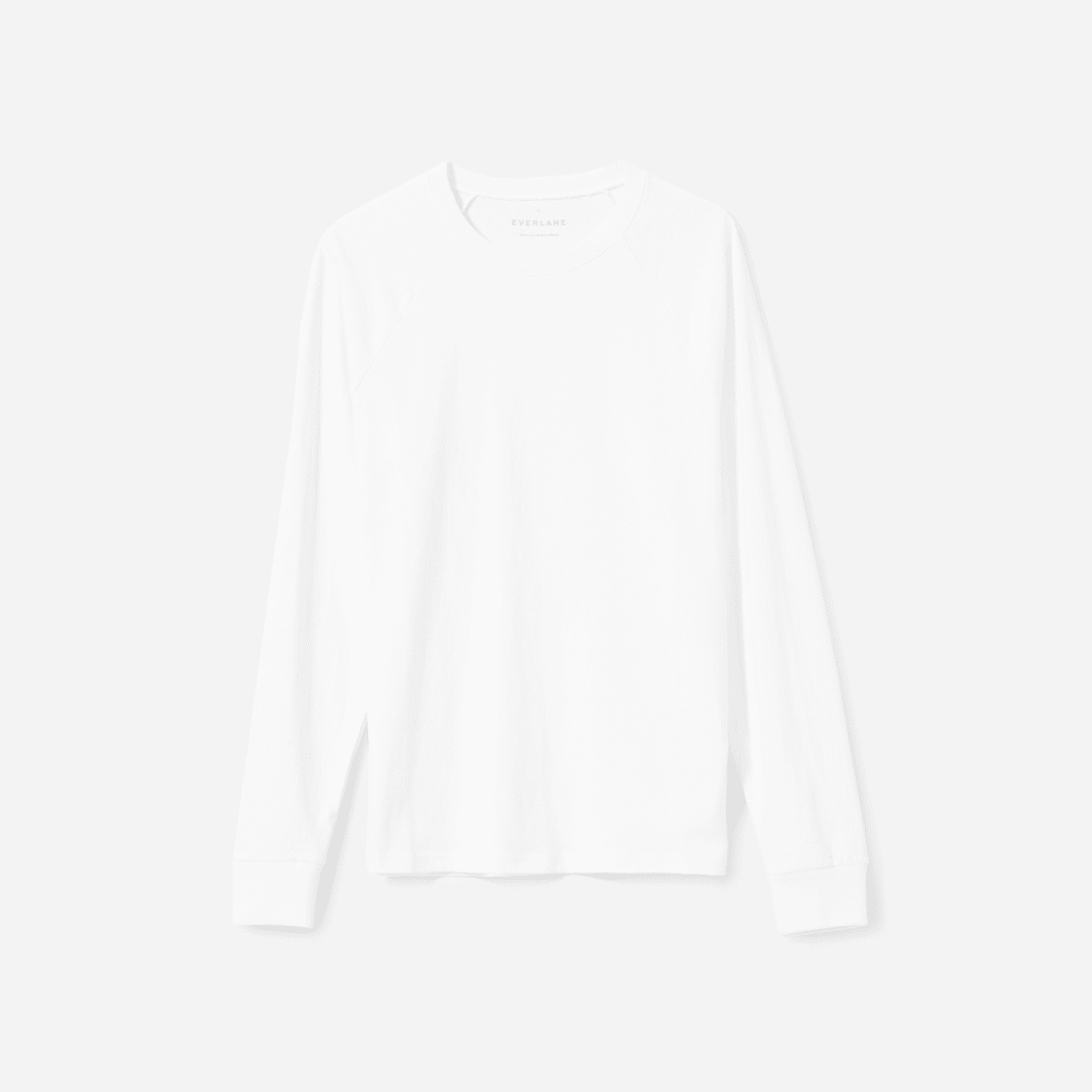 The Premium-Weight Long-Sleeve Crew | Uniform | White