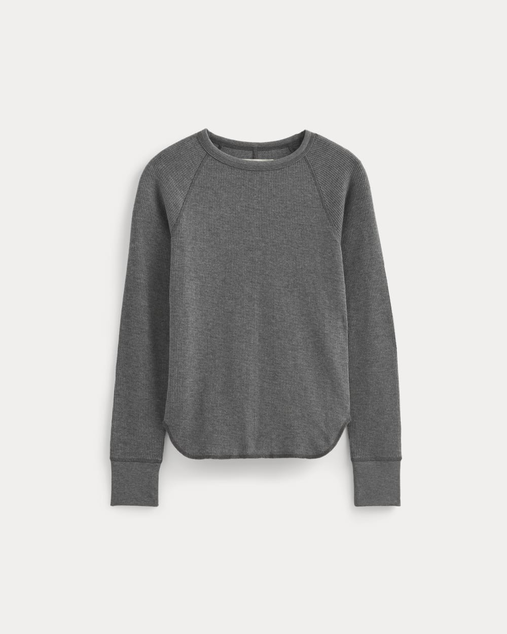 Slim-Fit Crew in Cozy Waffle | Heathered Charcoal