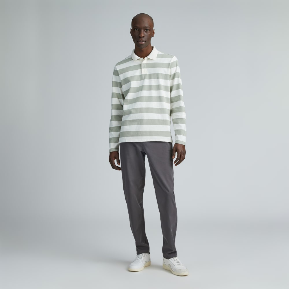 The Premium-Weight Rugby Shirt | Seagrass / Canvas Tan