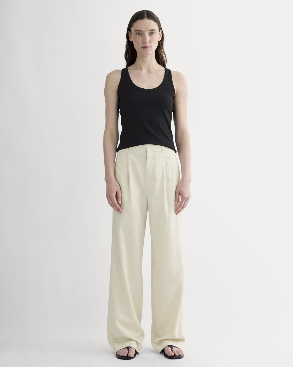 The Shimmy Scoop-Neck Tank | Black