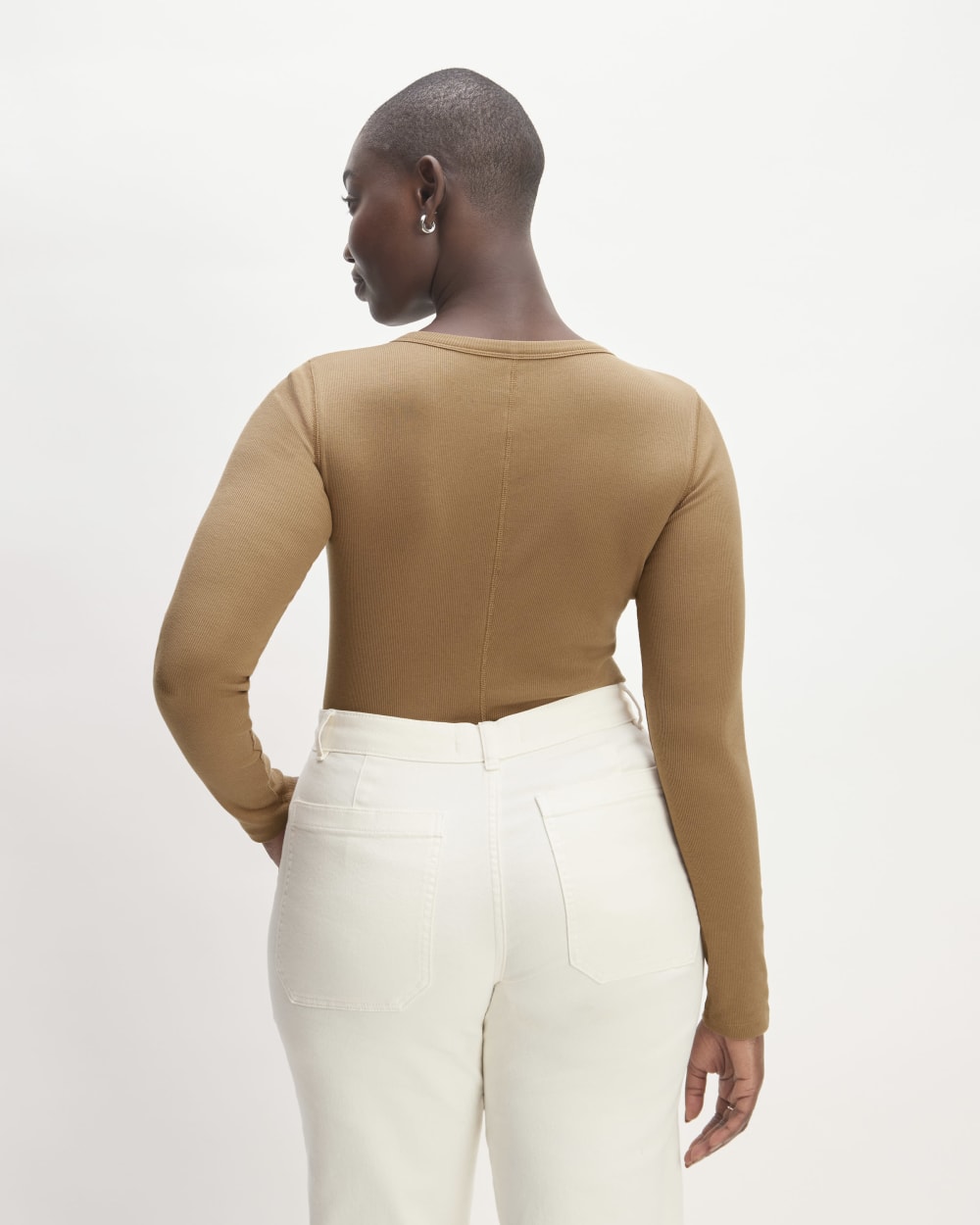 The Luxe Rib Henley | Toasted Coconut