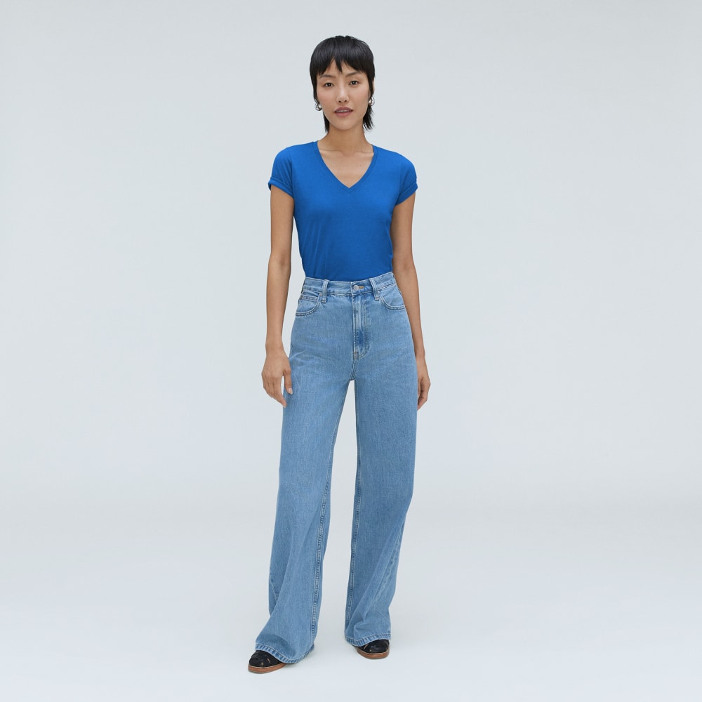 The Organic Cotton V-Neck | Lapis Blue