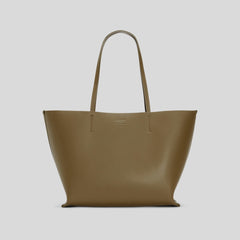 The Luxe Medium Italian Leather Tote | Beech