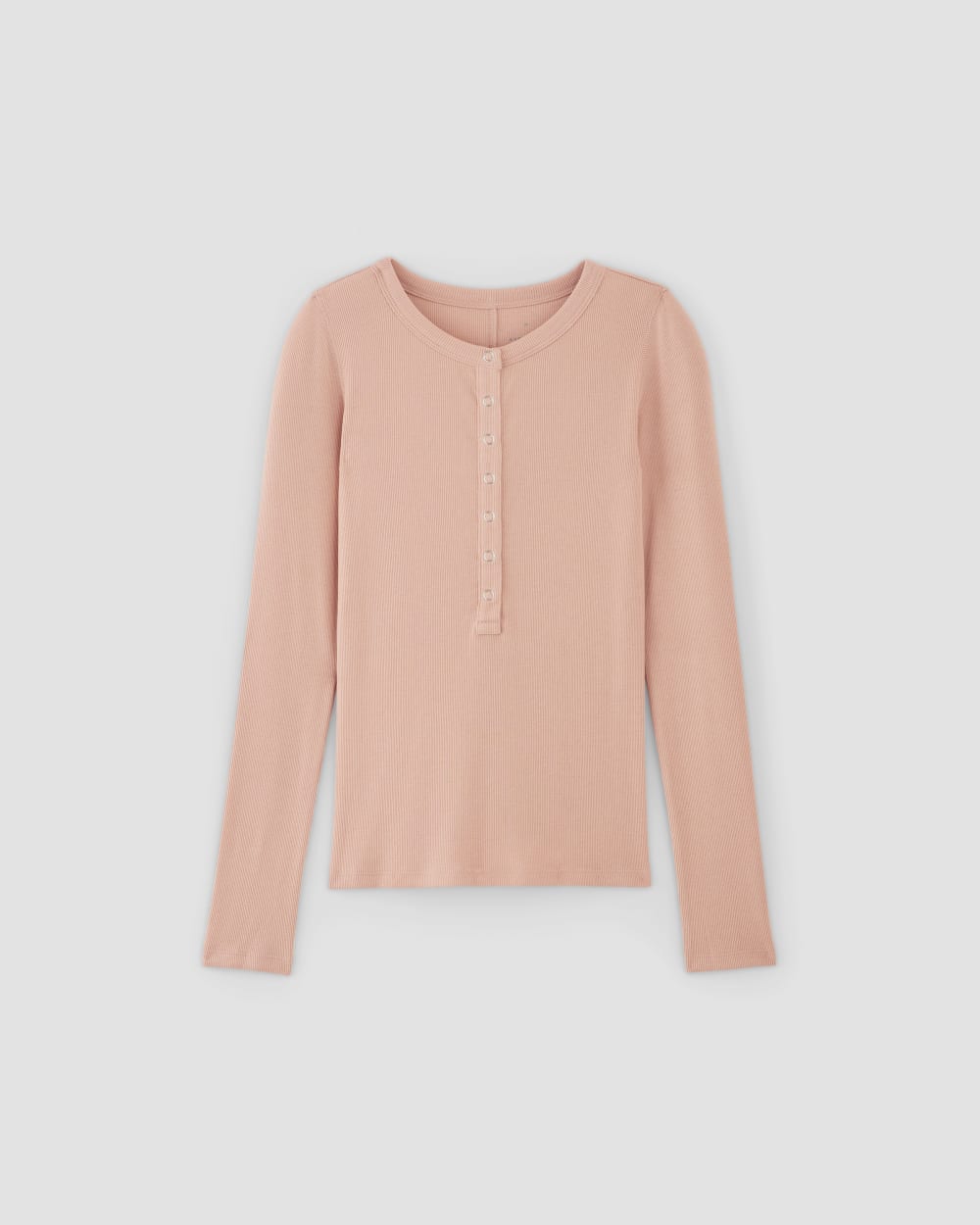 The Luxe Rib Henley | Blush Pink