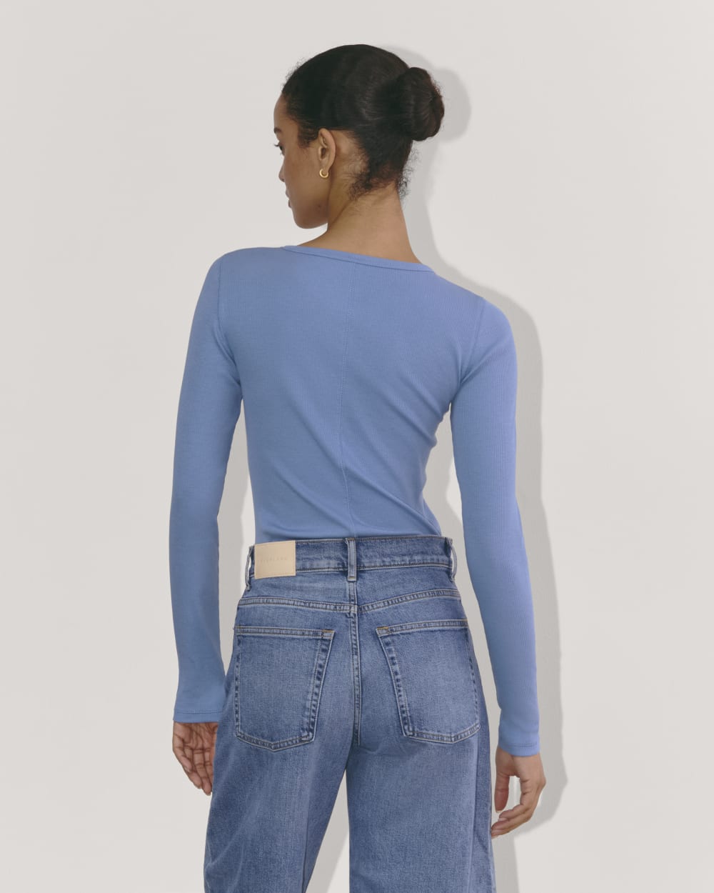 The Luxe Rib Long-Sleeve Crew | Bluebell