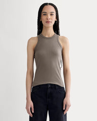 The Shimmy Cutaway Tank | Taupe