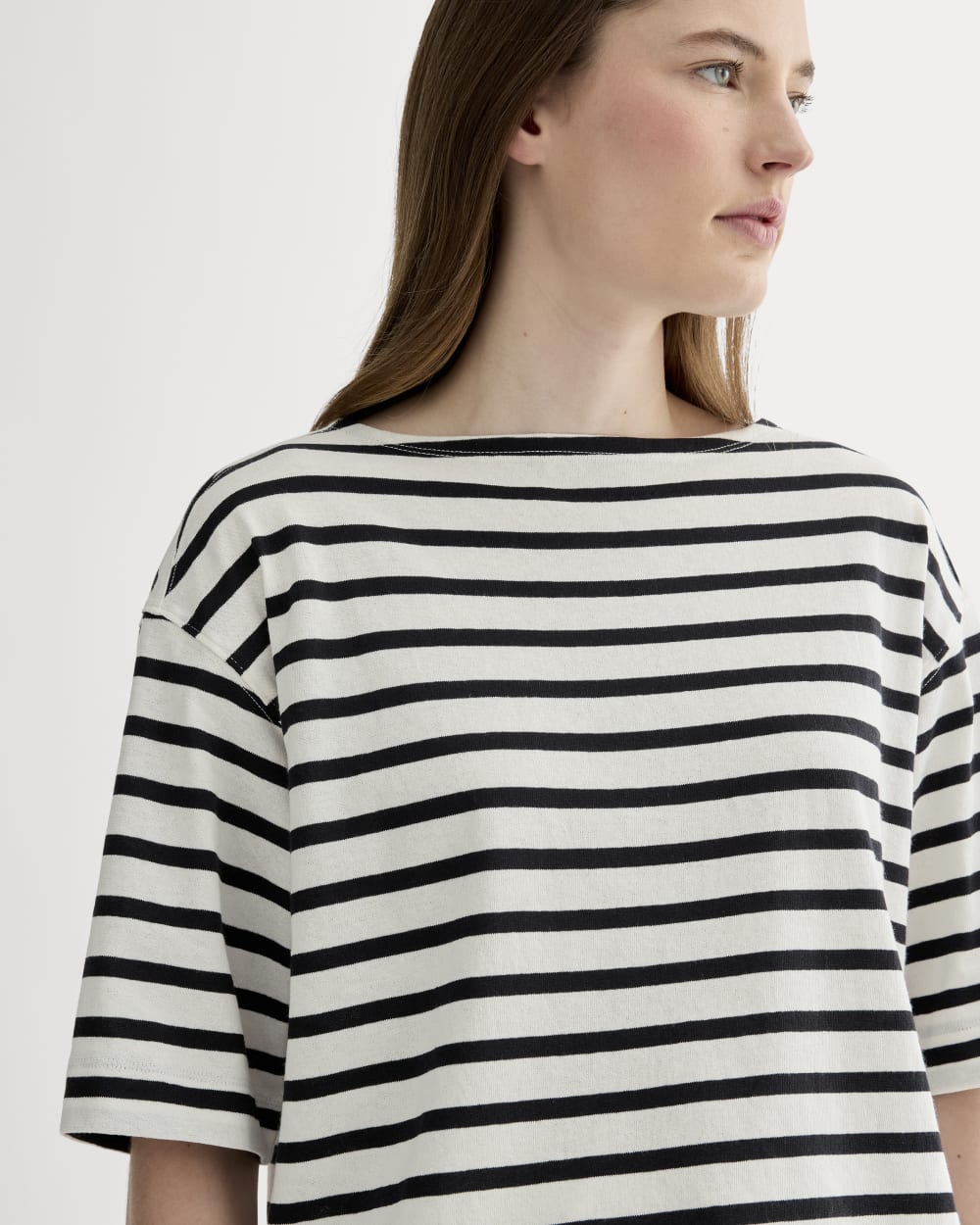 The Mariner Oversized Tee | Bone / Black