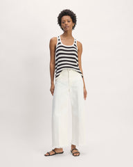 The Crochet Knit Tank | Bone / Black