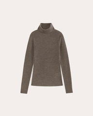 The Turtleneck in Ultrasoft Merino | Heather Cocoa
