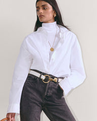 The Luxe Rib Turtleneck | White