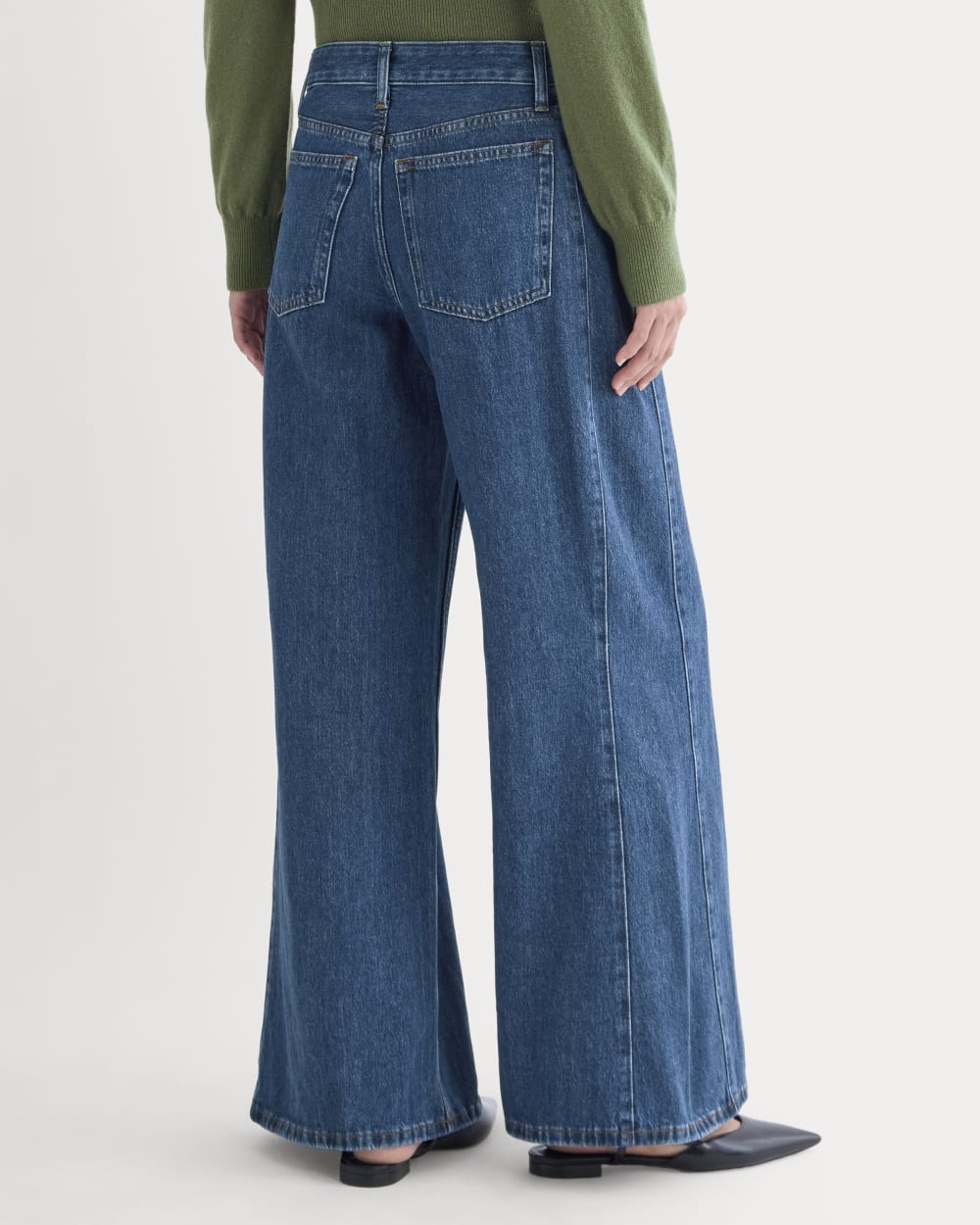 Paneled Ultra Wide-Leg Jean | Tungsten Blue Stone