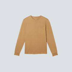 The Organic Cotton Long-Sleeve Pocket Tee | Dark Brown
