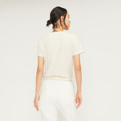 The Organic Cotton V-Neck | Heathered Oat