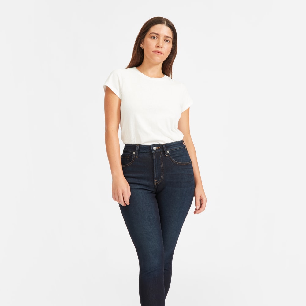 The Curvy Authentic Stretch High-Rise Skinny Jean | Dark Blue Wash | 26.5" Inseam
