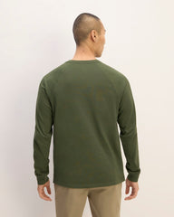 The Premium-Weight Long-Sleeve Crew | Uniform | Deep Moss Green