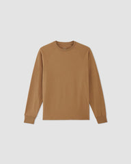 The Premium-Weight Long-Sleeve Crew | Uniform | Toasted Coconut