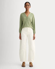 The Air V-Neck Henley | Sagebrush