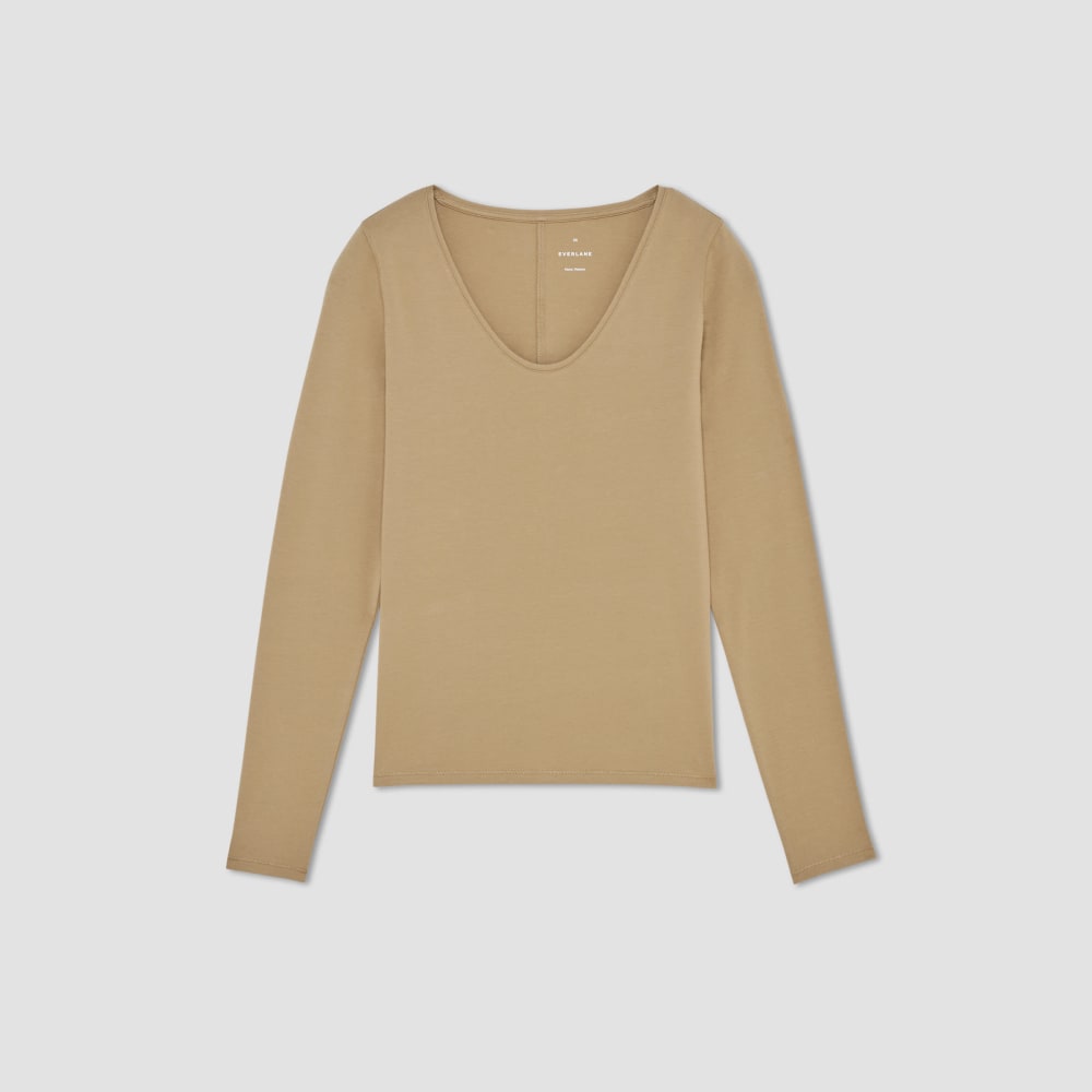 The Supima® Form Ballet Neck Tee | Tiger's Eye