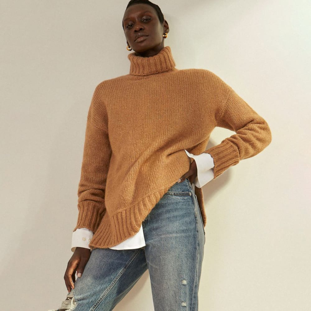 The Cloud Turtleneck | Heathered Chai