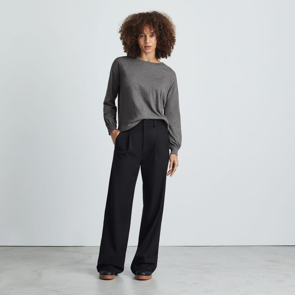 The Organic Cotton Long-Sleeve Tee | Charcoal