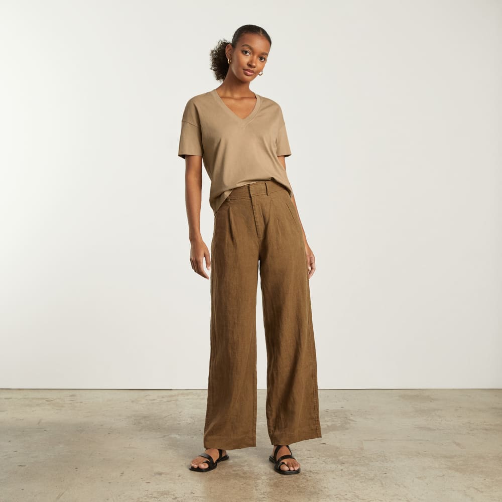 The Organic Cotton Slouchy V-Neck | Iced Coffee