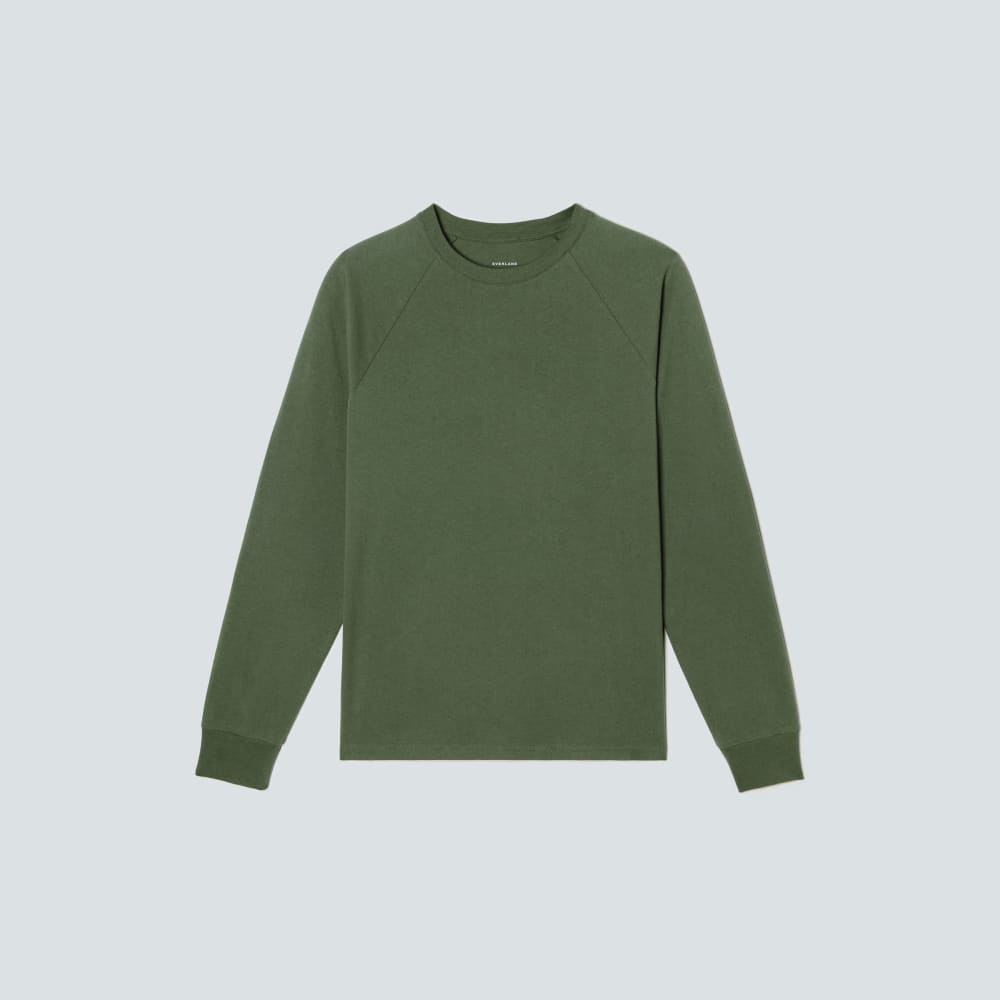 The Premium-Weight Long-Sleeve Crew | Uniform | Forest Green