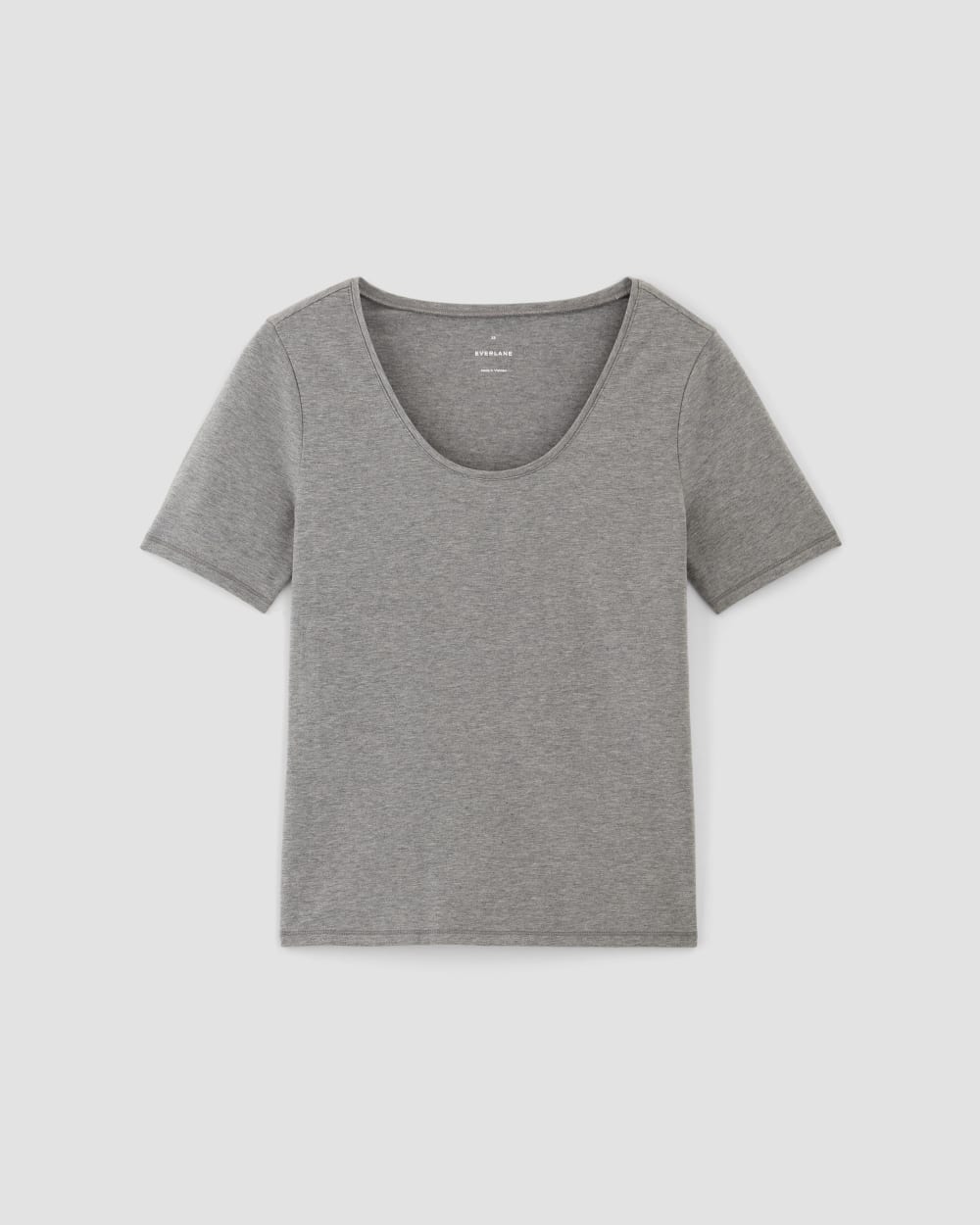 The Form Scoop-Neck Tee | Mid Heather Grey