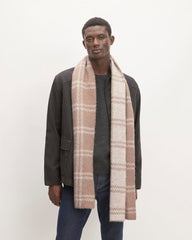 The Alpaca Patterned Scarf | Wheat / Lightest Taupe