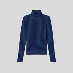 The Luxe Micro-Rib Turtleneck | Ocean Cavern / Horizon Blue