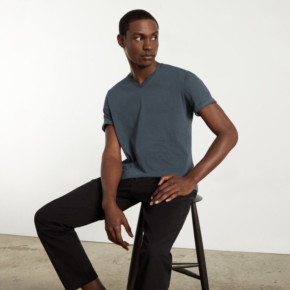 The Organic Cotton V-Neck Tee | Dark Slate