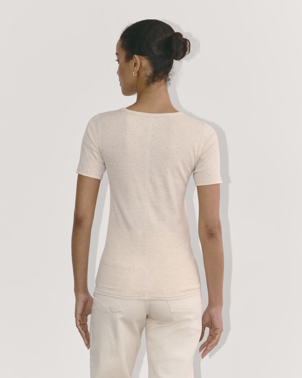 The Luxe Rib Crew | Heathered Oat