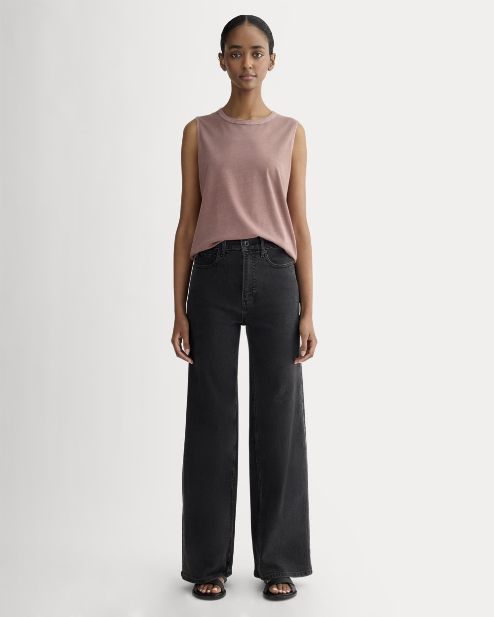 The Boyfriend Tank in Essential Cotton | Brown Garment Dye