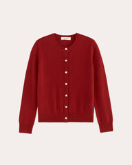 The Classic Cardigan in Cashmere | Berry Red