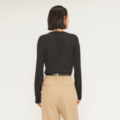 The Organic Cotton Long-Sleeve Crew | Black